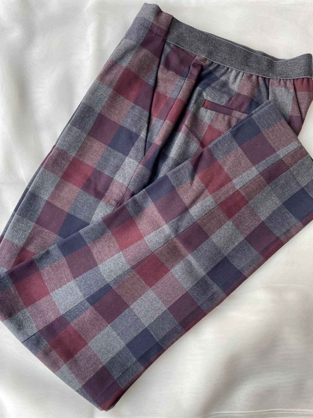 【超美品】UNIQLO ウエストゴムパンツ/チェック柄
