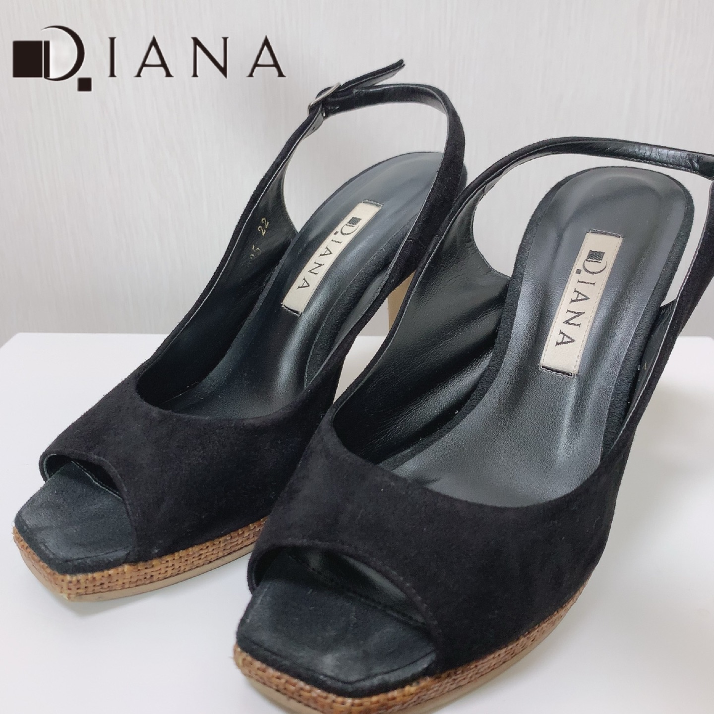 DIANA ダイアナ パンプス　ミュール　ブラック　サンダル　夏 オープントゥパンプス