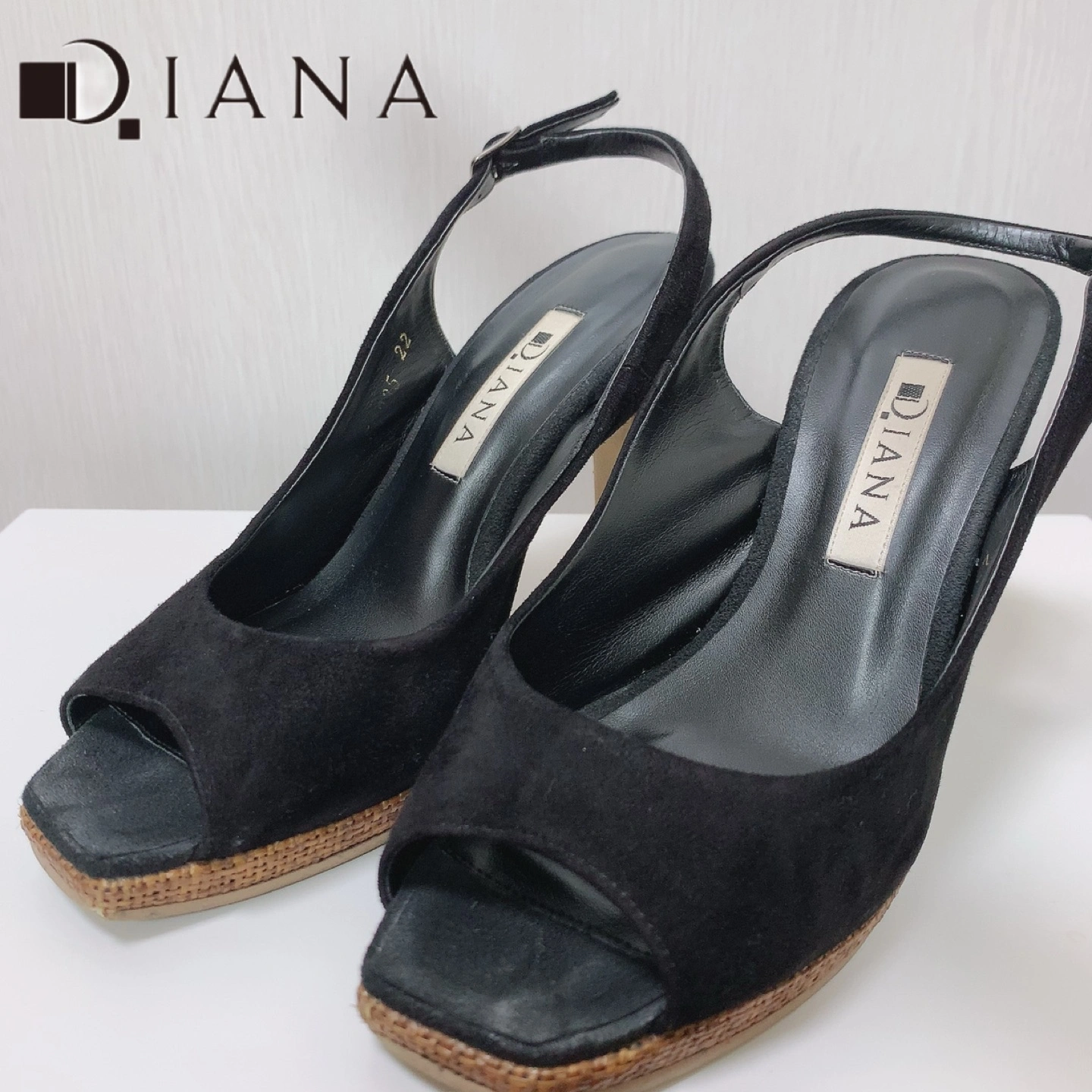 DIANA ダイアナ パンプス ミュール ブラック サンダル 夏 オープントゥパンプス