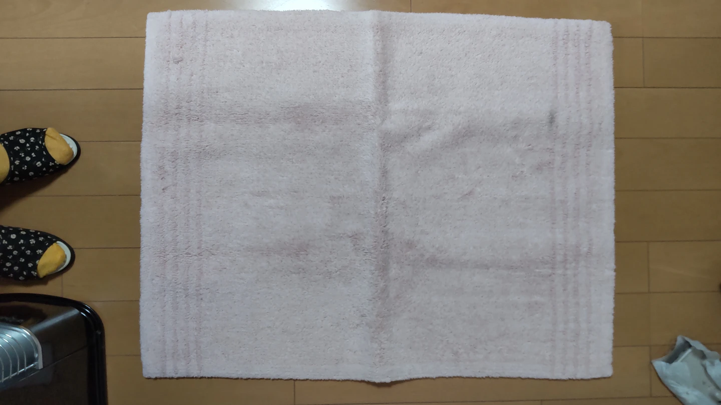 大きめバスマット  薄ピンク 70cm×90cm