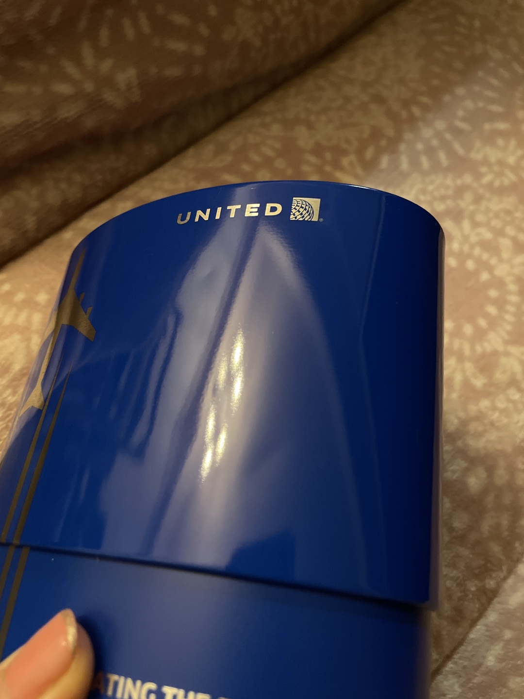レア！ボーイング747退役記念 ユナイテッド航空ビジネスクラスアメニティ缶の写真4枚目