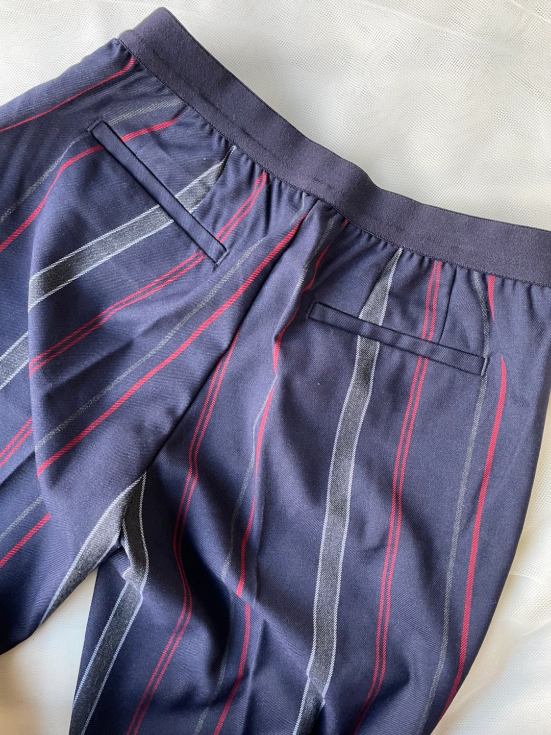 【超美品】UNIQLO ウエストゴムパンツ/ストライプ柄の写真3枚目
