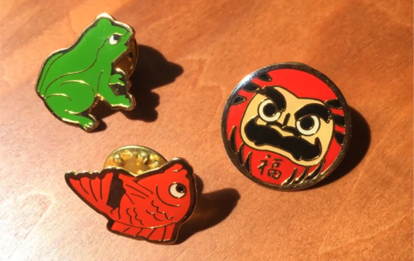 和風ピンバッジ　3点　未使用の写真2枚目