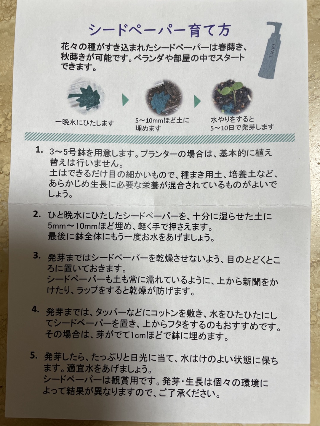 シードペーパー17枚セットの写真3枚目