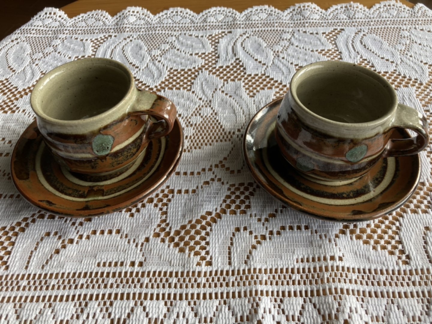 益子焼　ペアコーヒーカップ&ソーサー