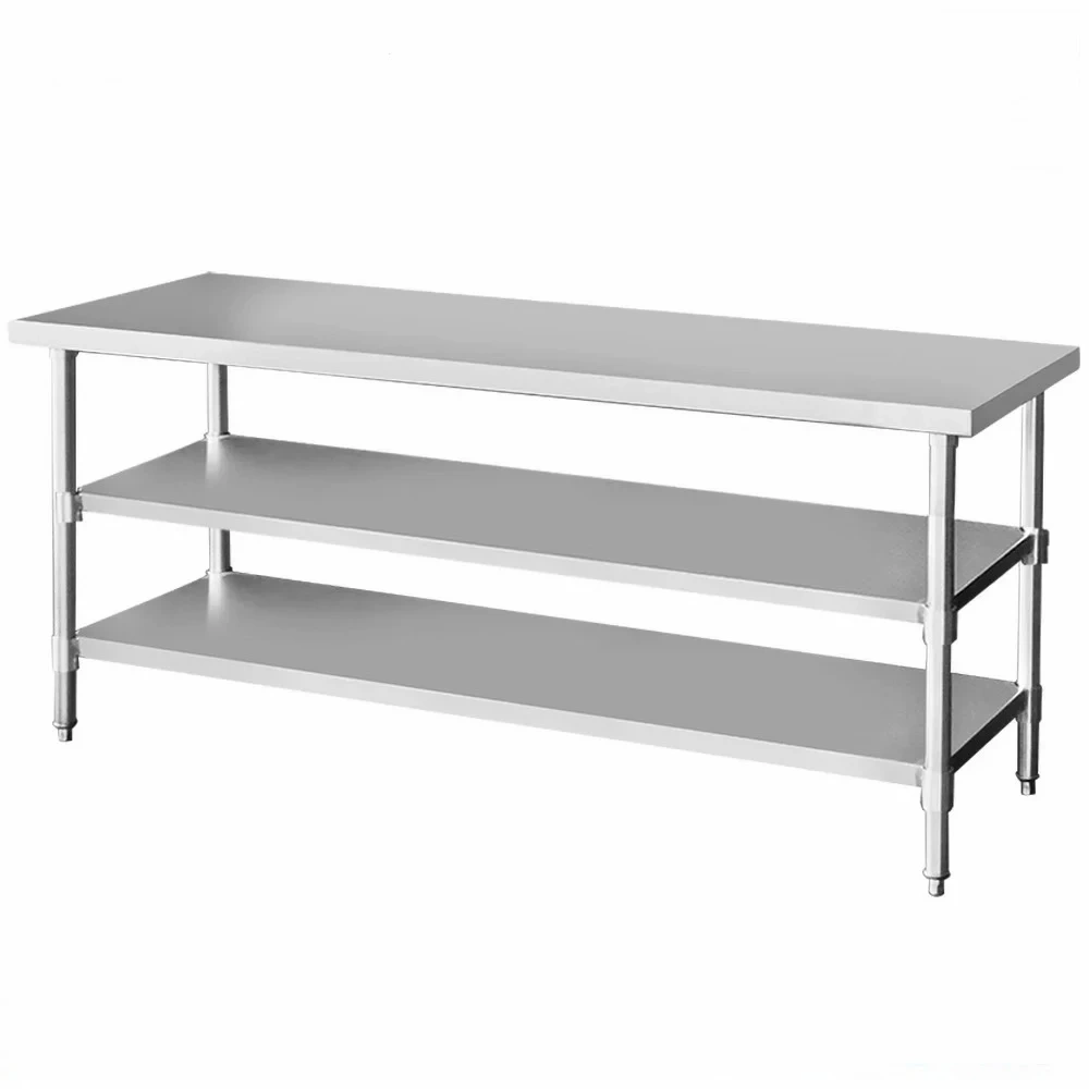 KIPROSTAR キプロスター 業務用ステンレス作業台(ワイン木箱5個付き)二段棚 幅1800*奥行600*高さ800cm