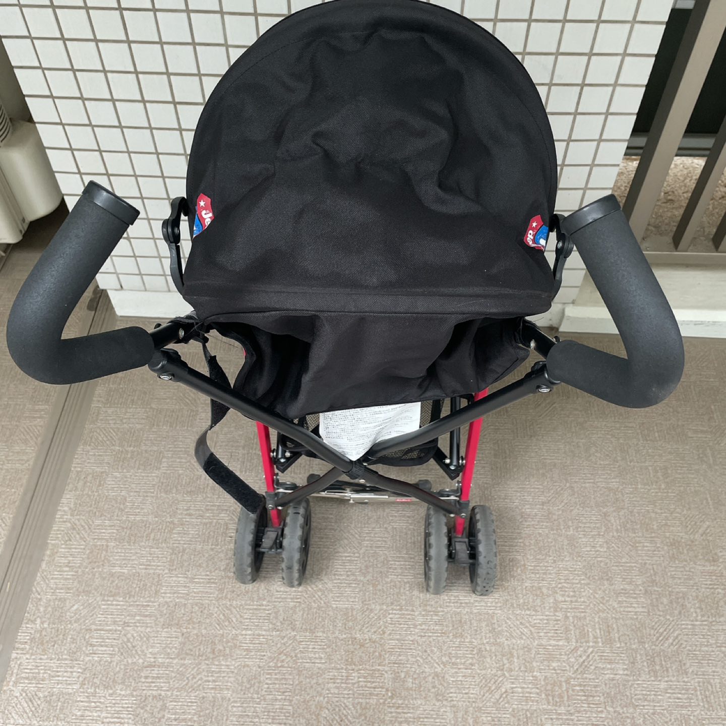 Jeep B型　ベビーカー　赤　フロントバー付　JS-WLST-JN1 7ヶ月〜3歳の写真3枚目