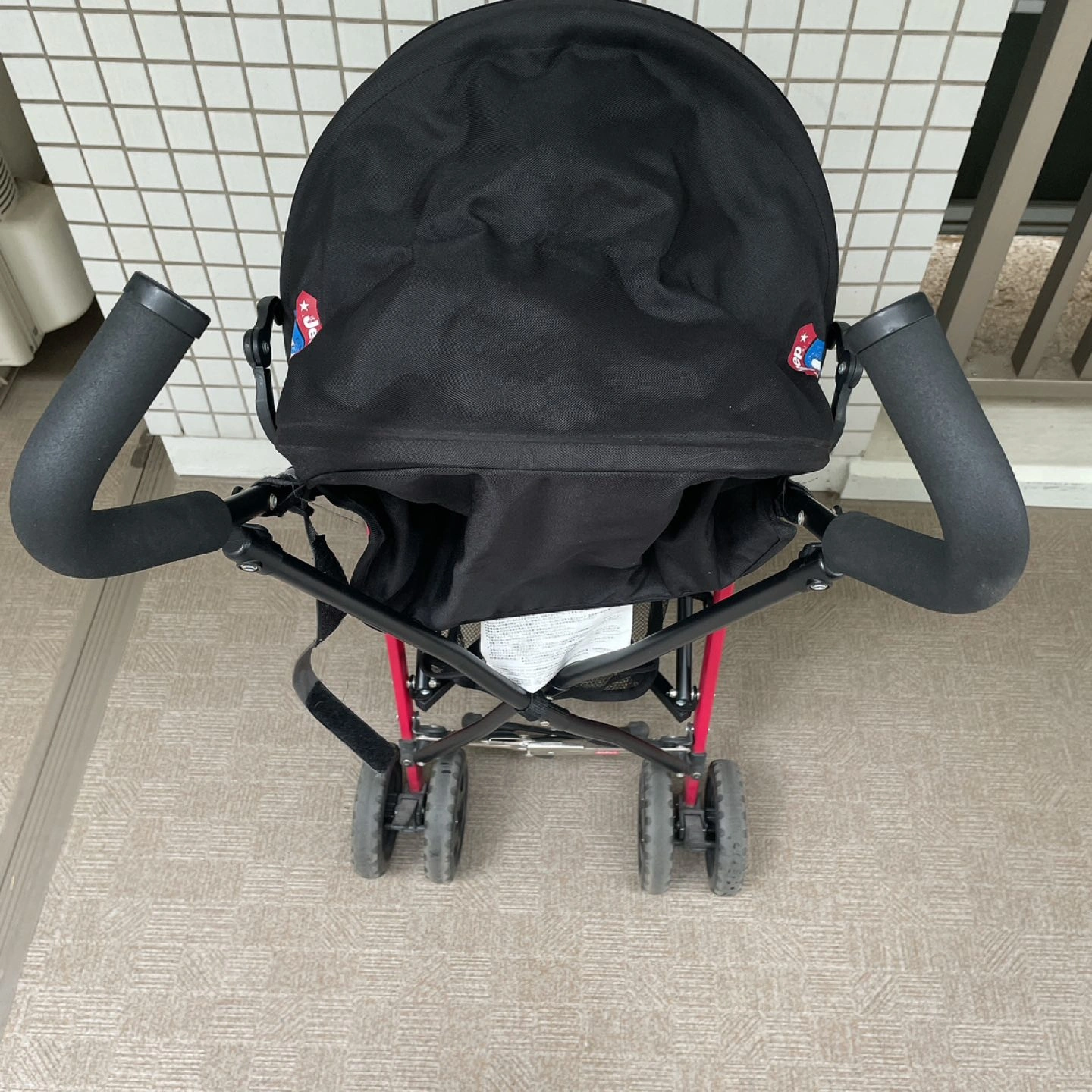 Jeep B型 ベビーカー 赤 フロントバー付 JS-WLST-JN1 7ヶ月〜3歳の写真3枚目