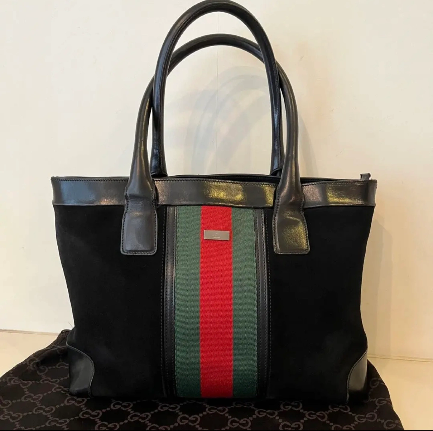 GUCCI グッチ シェリーライン トートバッグ ブラック
