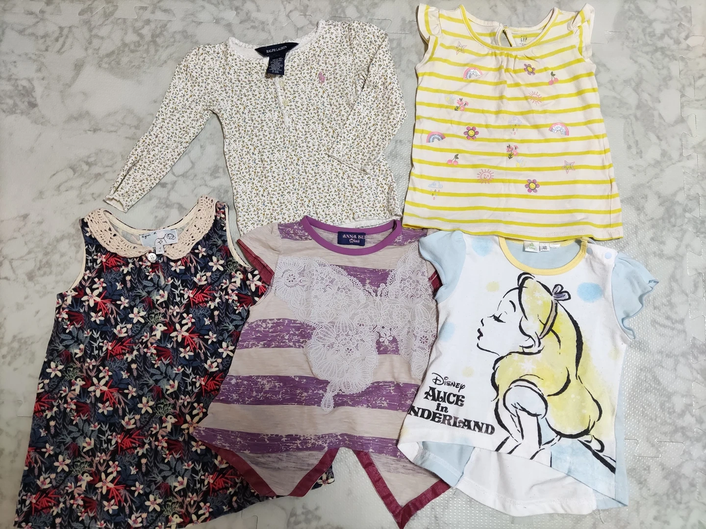 80cm 女の子 アニエスベー アナスイ ラルフローレン など5枚セット