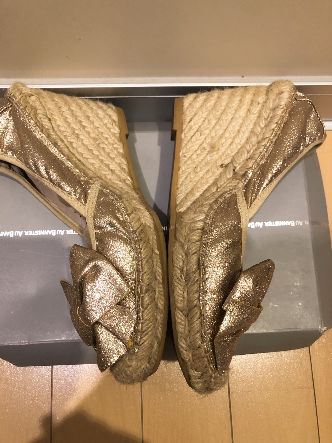 23.5センチ★rasラメリボンウェッジソールの写真6枚目