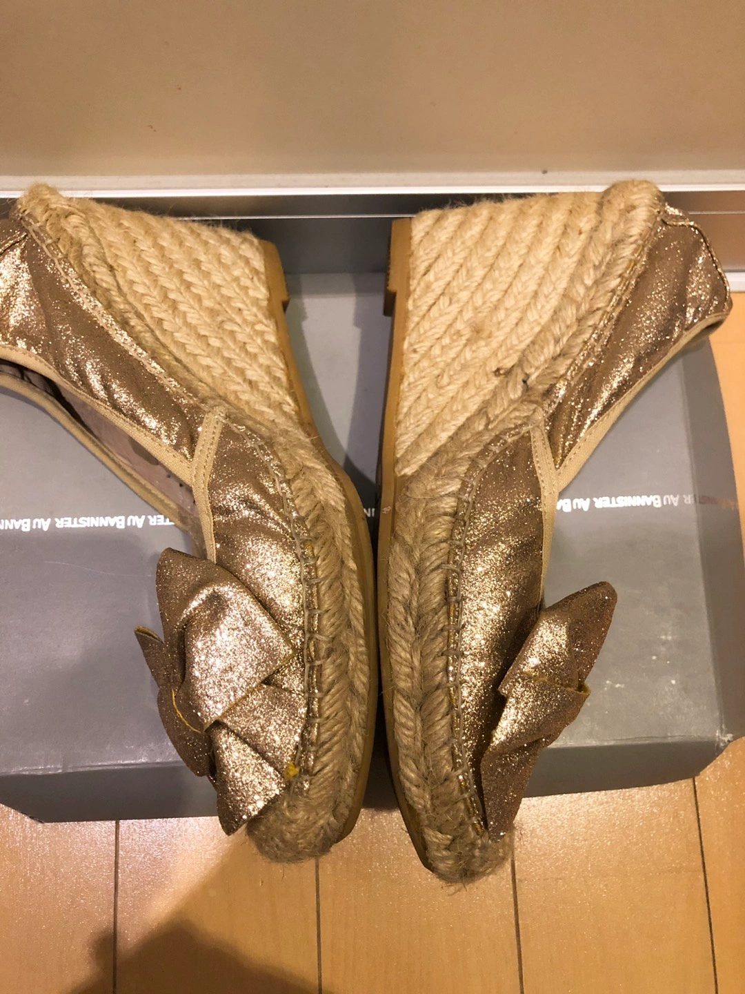 23.5センチ★rasラメリボンウェッジソールの写真6枚目