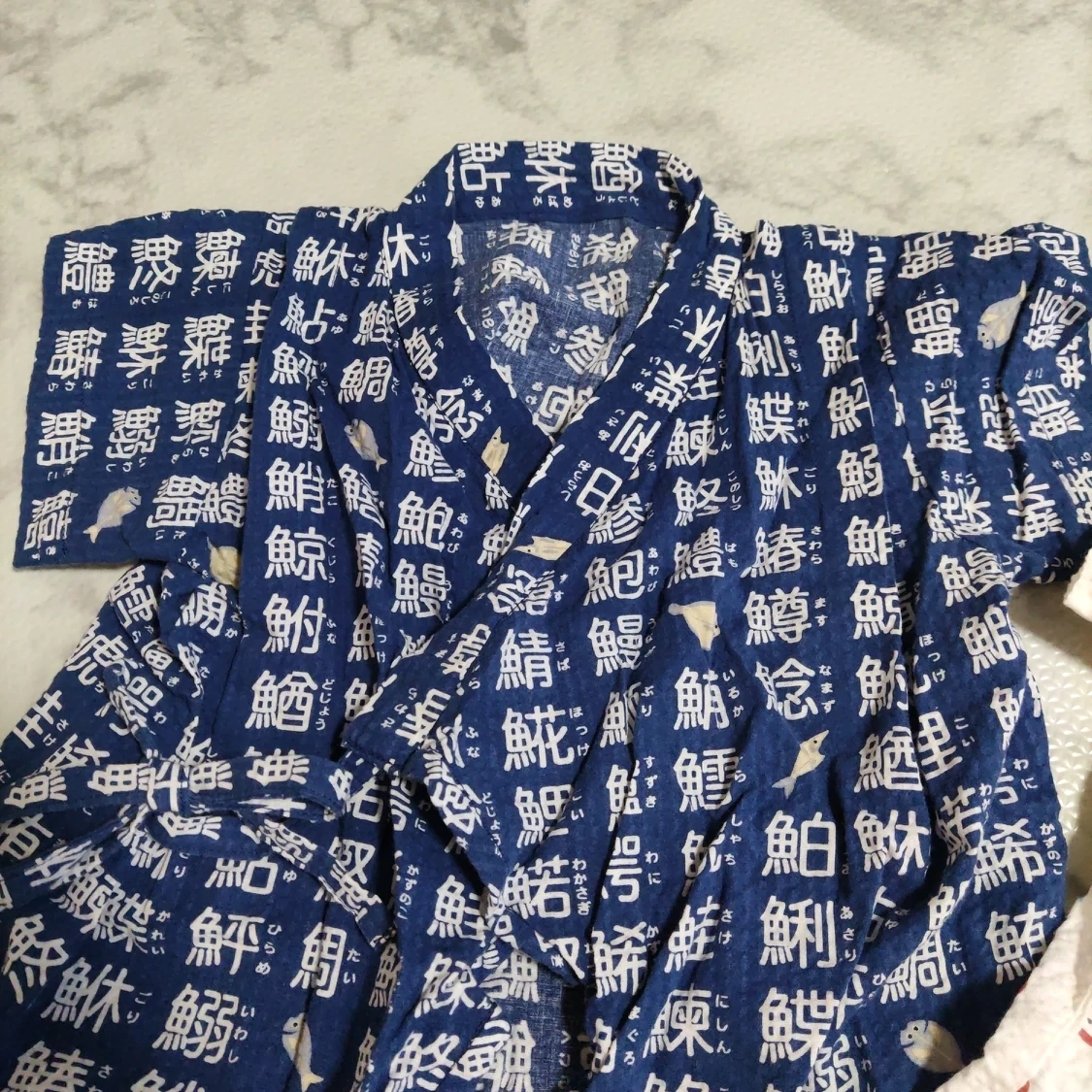 甚平風ロンパース2枚セットの写真2枚目