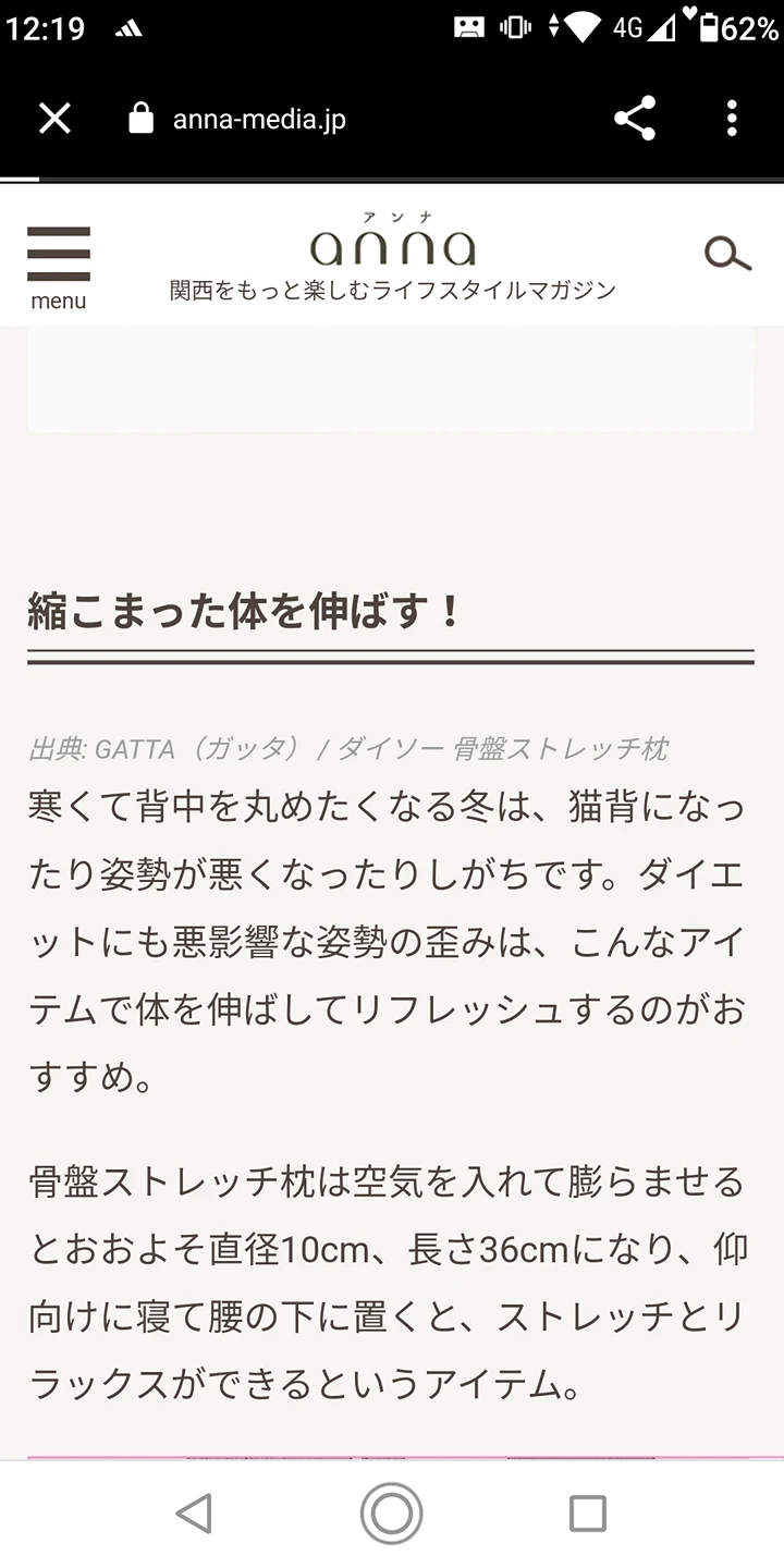 ダイソー　骨盤ストレッチまくらの写真3枚目