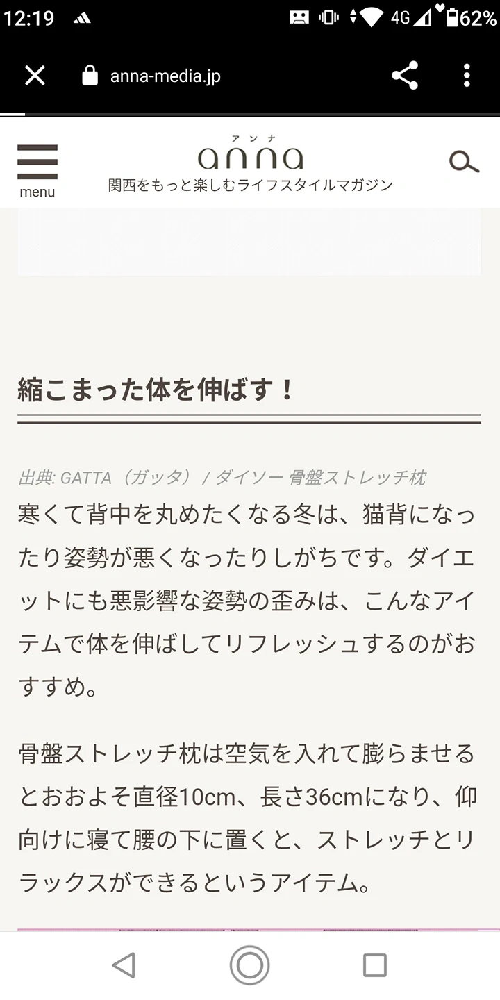 ダイソー 骨盤ストレッチまくらの写真3枚目