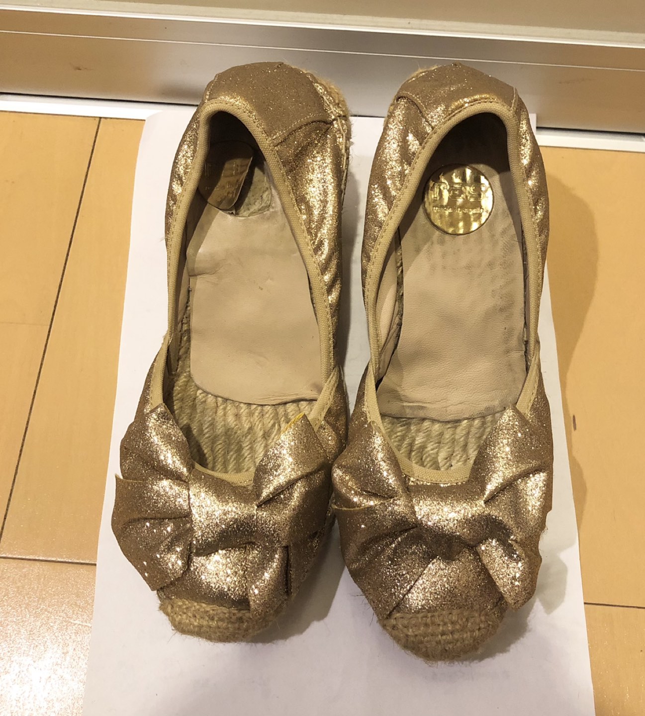 23.5センチ★rasラメリボンウェッジソールの写真3枚目