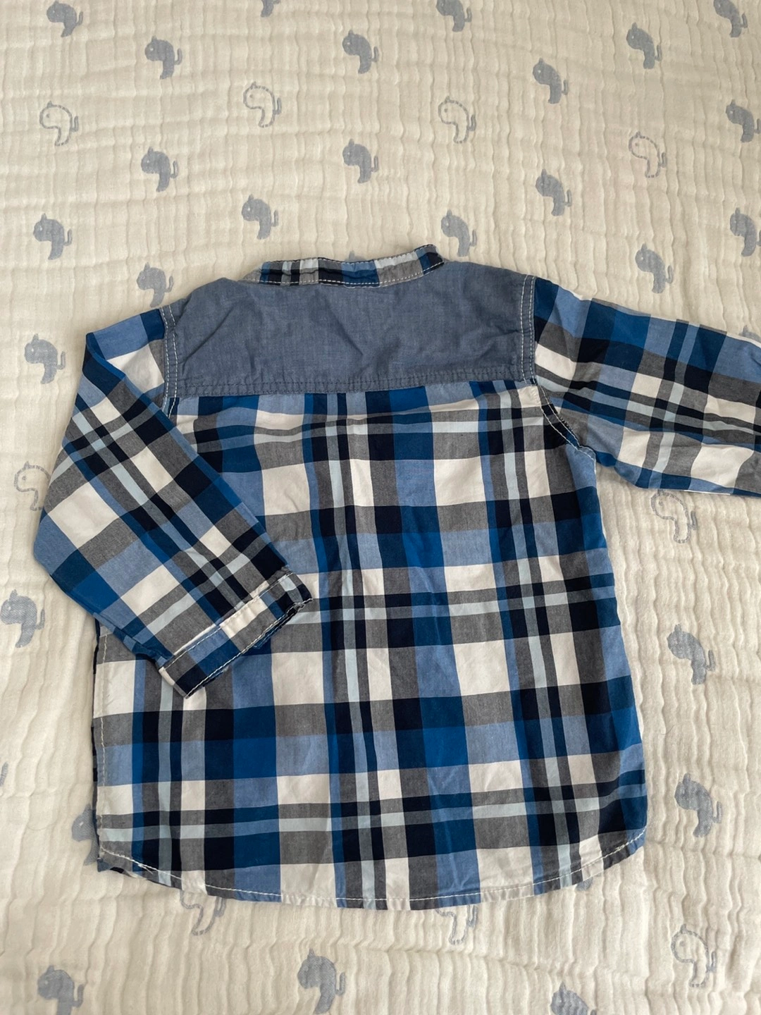 H&M ベビー用チェックシャツ 6-9Mの写真5枚目