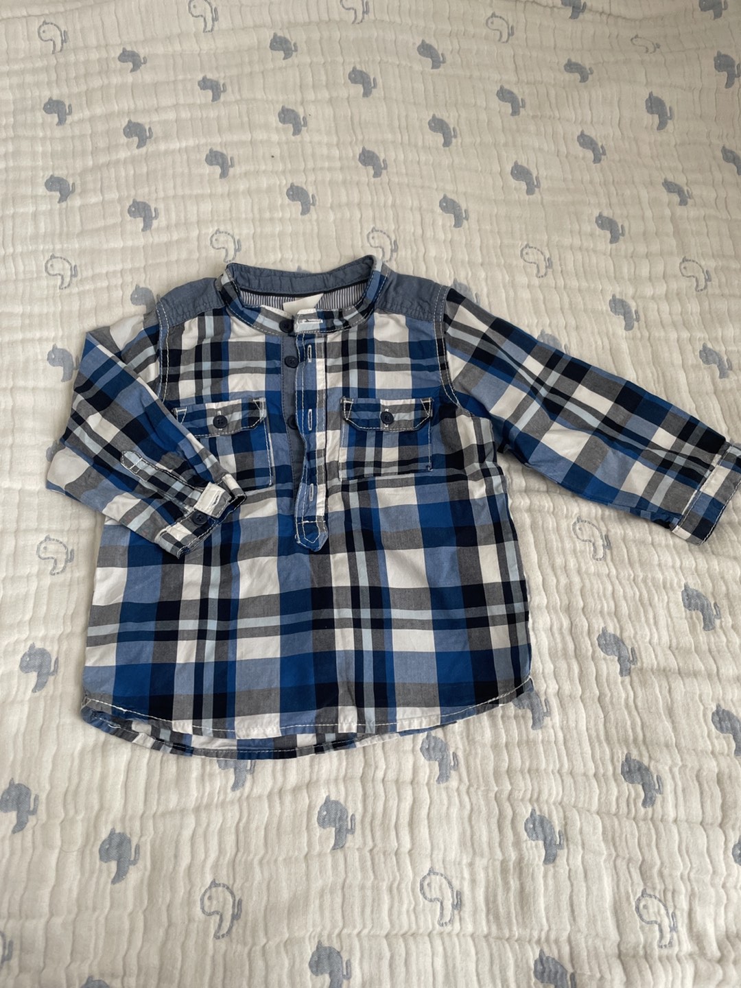 H&M ベビー用チェックシャツ 6-9Ｍ