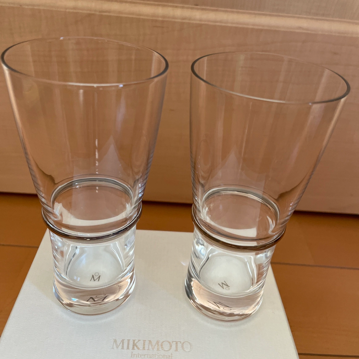 新品・未使用】ミキモト パール付きマドラーペアグラス - キャロット 