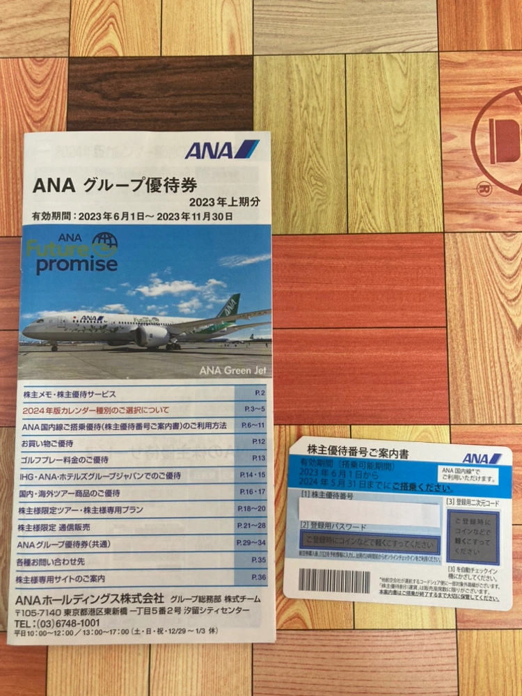 ANA国内線搭乗優待券1枚+グループ優待券