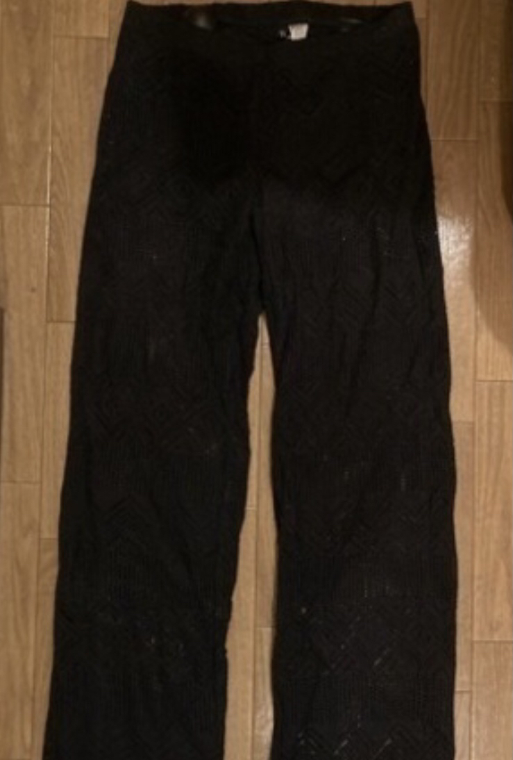 Ｈ＆Ｍ総レースニットパンツBK未使用