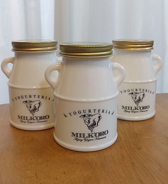 MILK'ORO(ミルコロ)ヨーグルト空き瓶3本