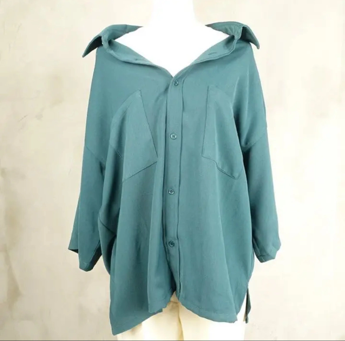 美品】フラミンゴFafatt |セットアップ 半袖シャツ ダークグリーンの写真7枚目