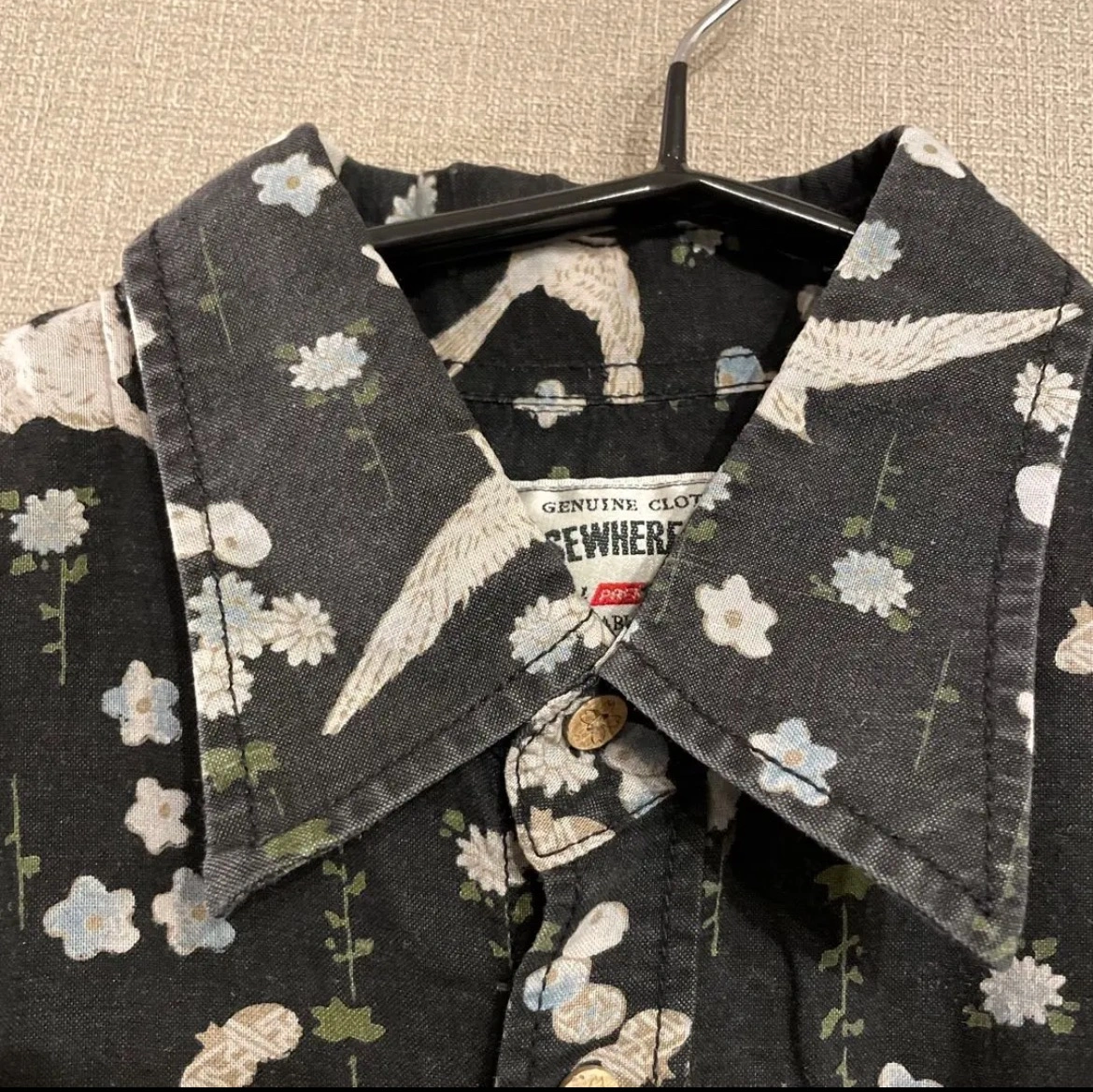 【激安】和柄総柄シャツ アンティーク レア レトロ柄 送料無料の写真6枚目