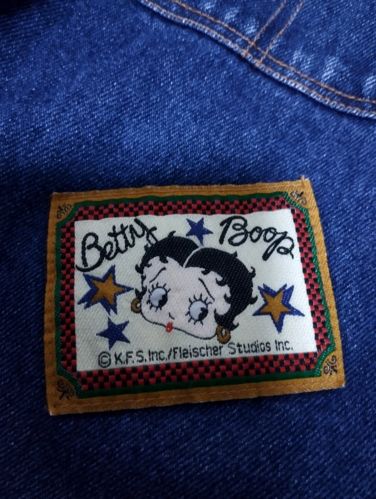 【良品】Betty Boop ベティブープ デニムジャケット Gジャン M-Lの写真6枚目