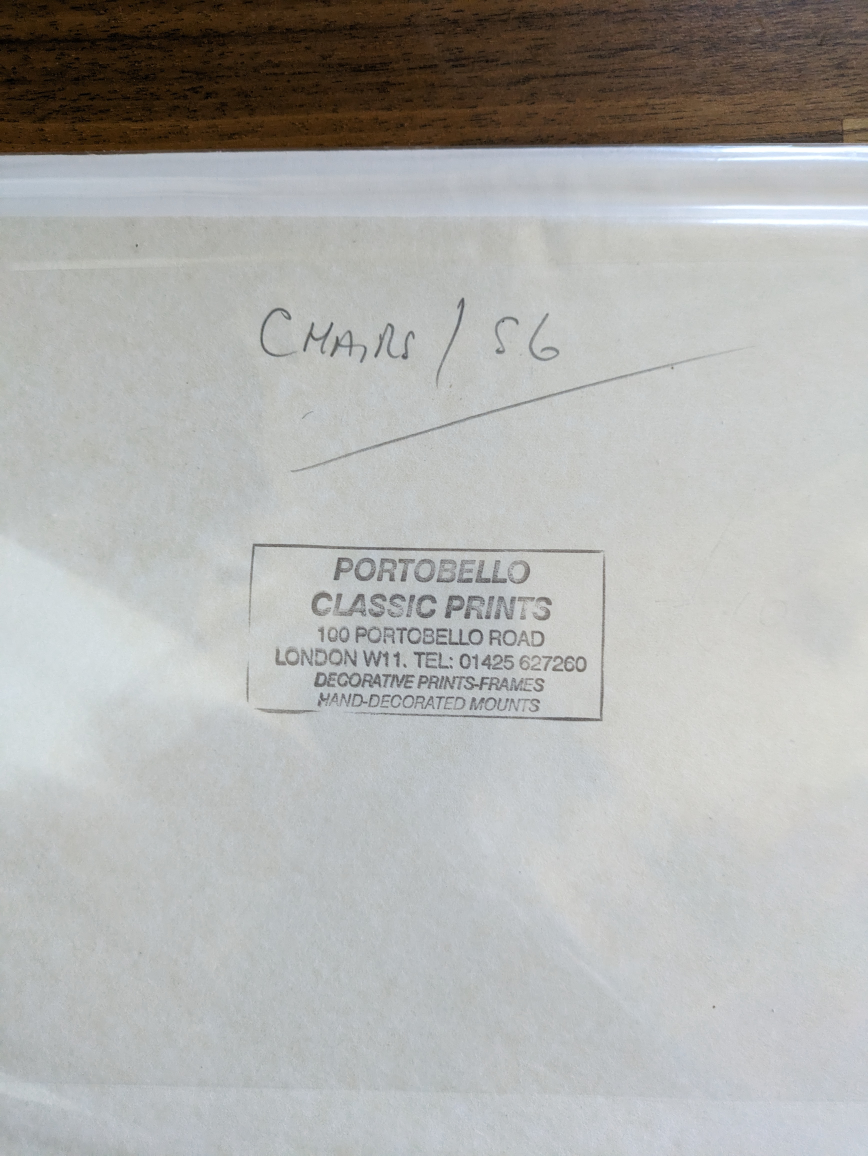 再出品！イギリス製アンティークプリント２枚セットの写真2枚目