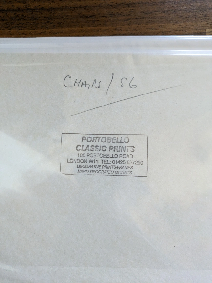 再出品!イギリス製アンティークプリント2枚セットの写真2枚目