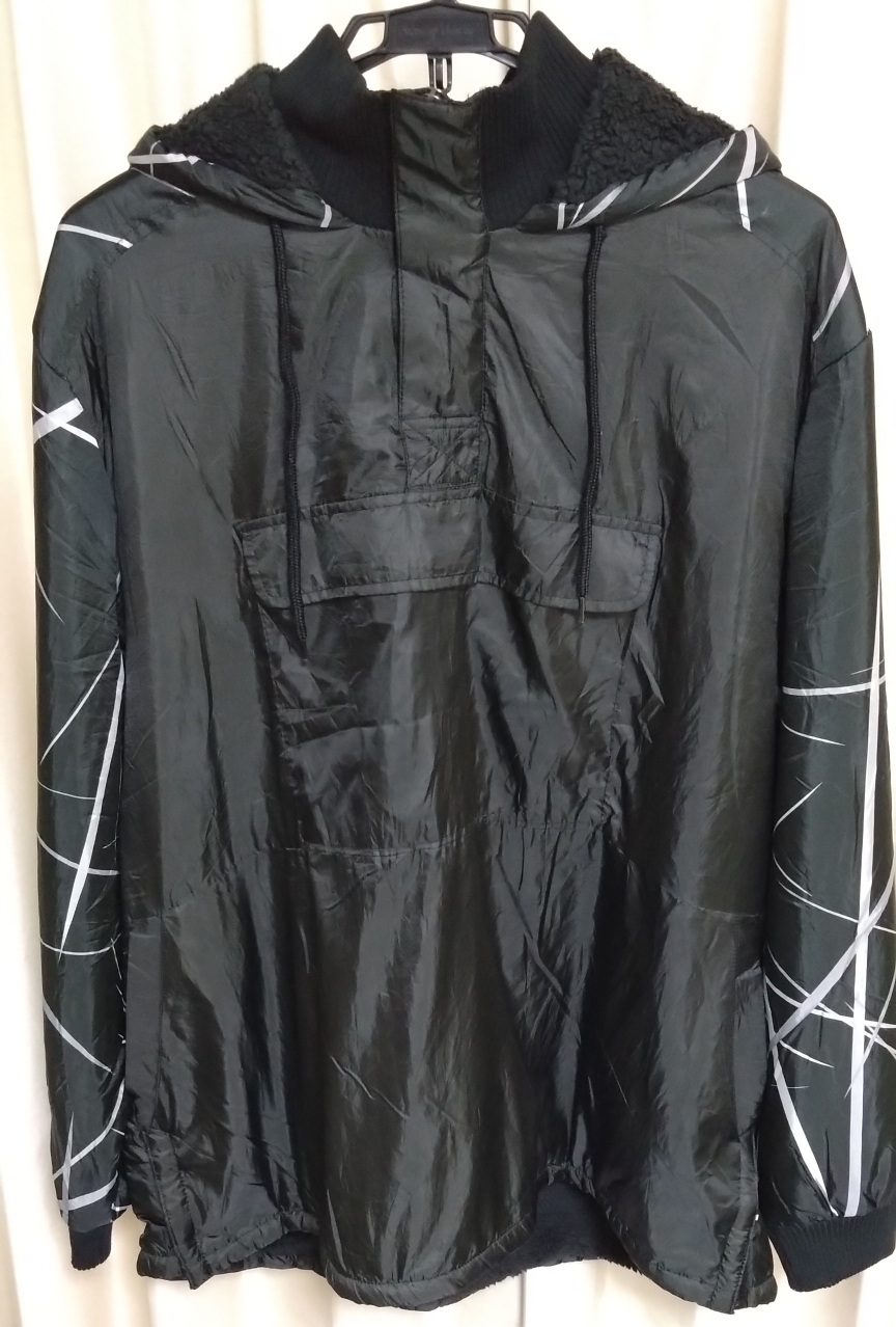 2XL プルオーバーパーカー フード付 黒の写真3枚目