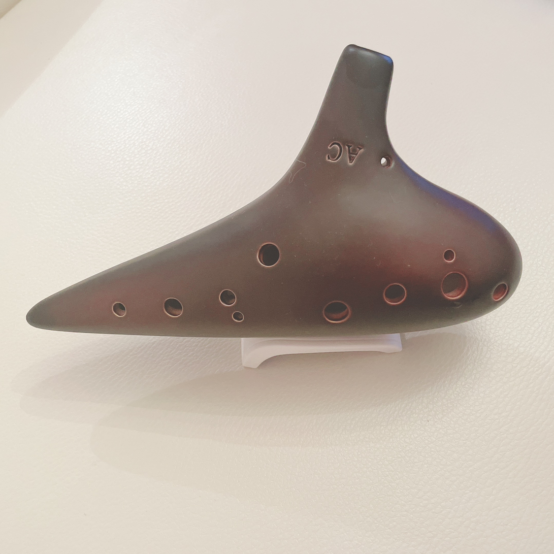 箱付き　新品　C調　オカリナ　AC スタンドセット　ブラウン　管楽器　楽器　音楽