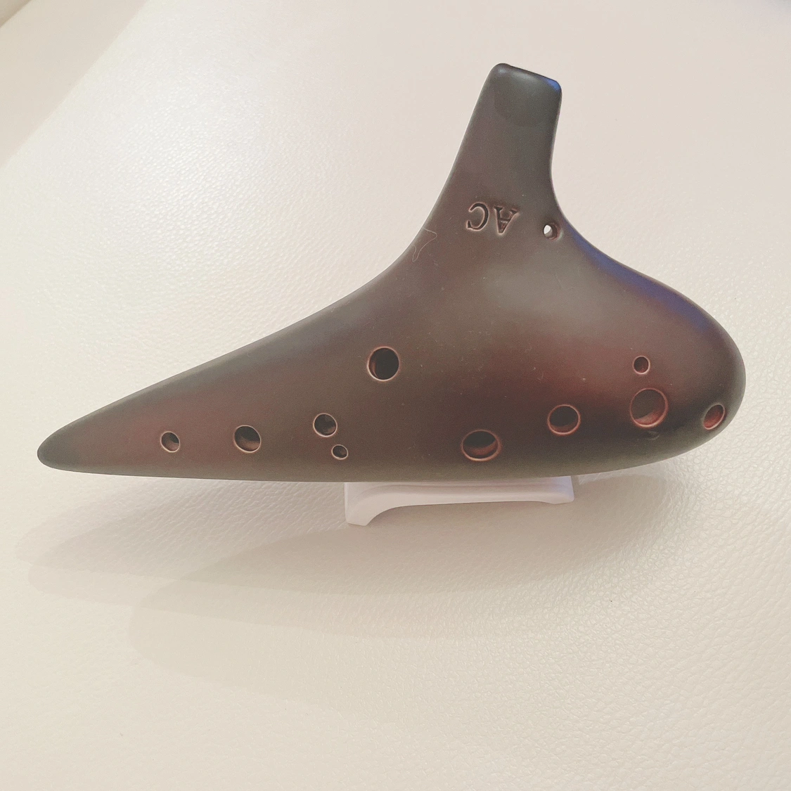 箱付き 新品 C調 オカリナ AC スタンドセット ブラウン 管楽器 楽器 音楽