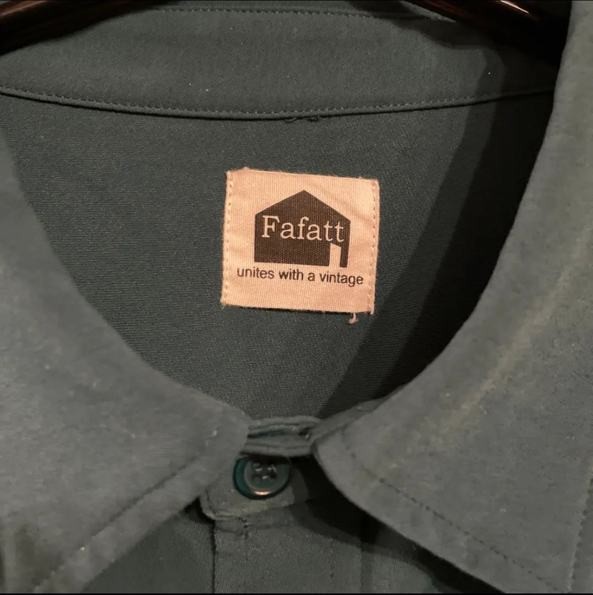美品】フラミンゴFafatt |セットアップ 半袖シャツ ダークグリーンの写真9枚目