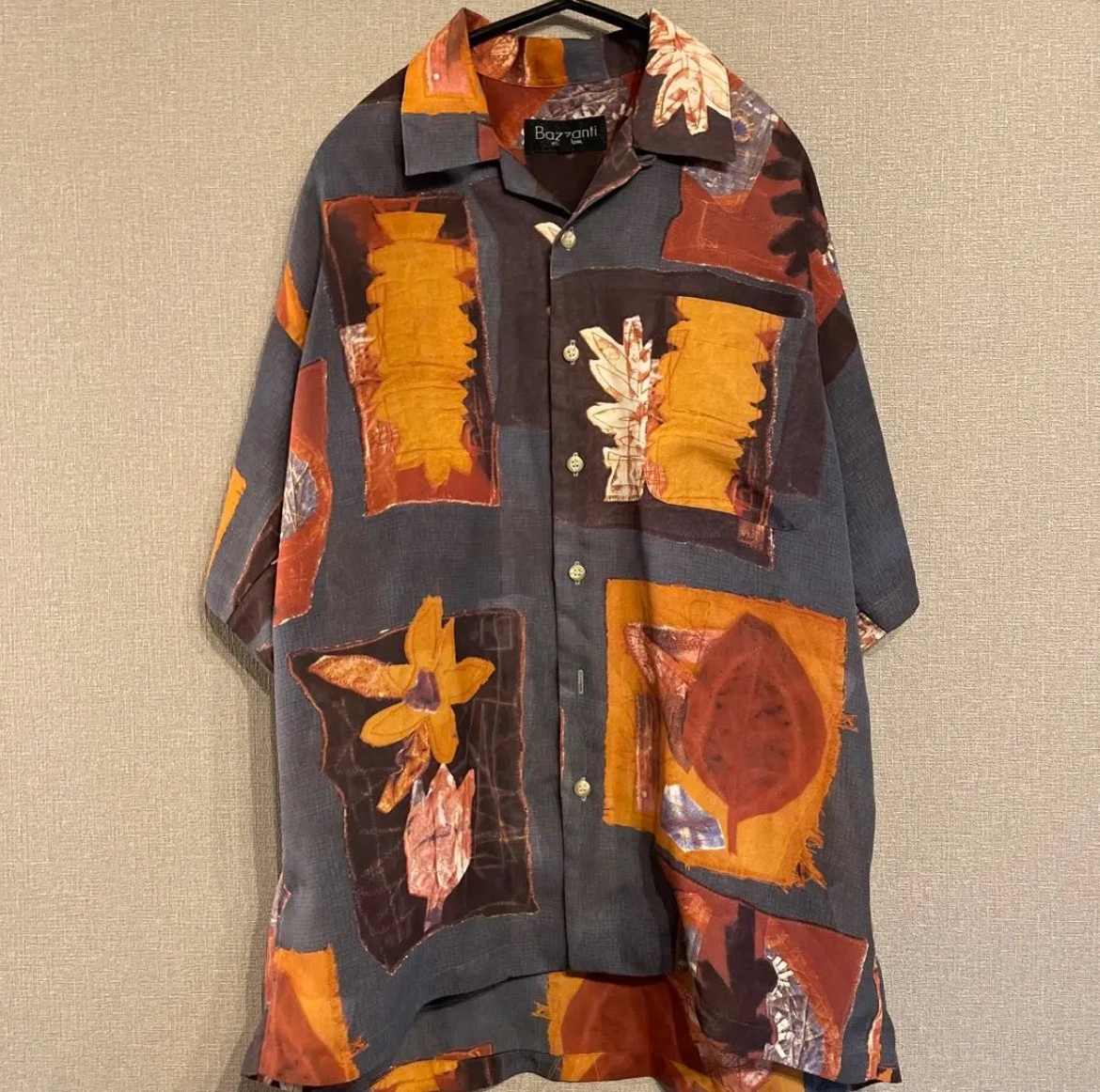 【激安】総柄シャツ 80s風 古着 送料無料 ジャンクの写真2枚目