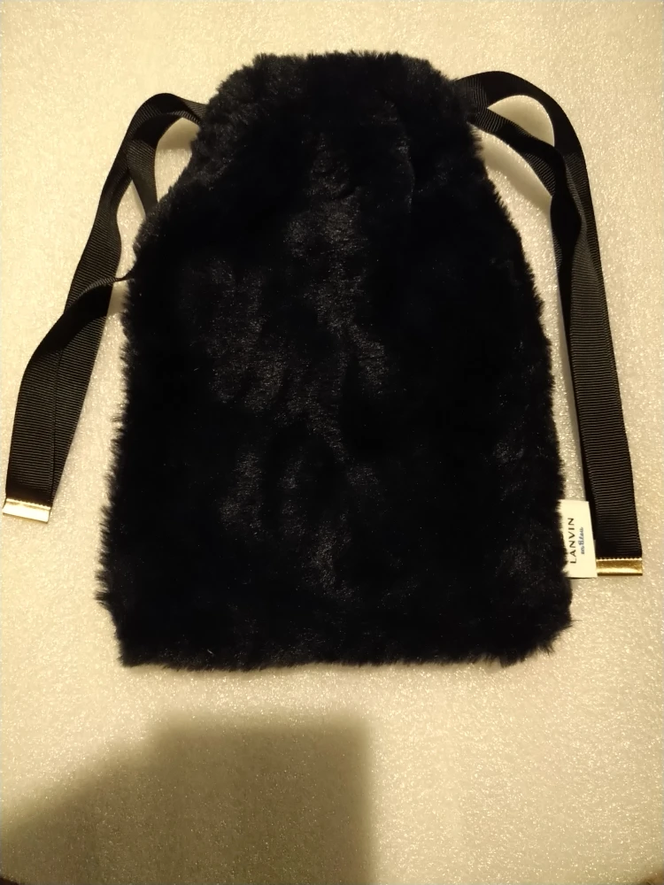 LANVIN en Bleu ファー巾着袋
