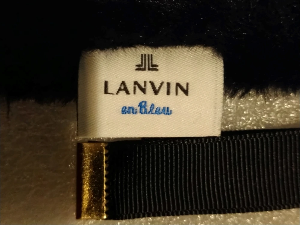LANVIN en Bleu ファー巾着袋の写真3枚目