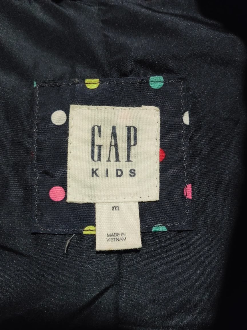 美品GAP Kids120ダウンベスト中綿暖かいプリマロフト姉妹コーデボリュームの写真3枚目