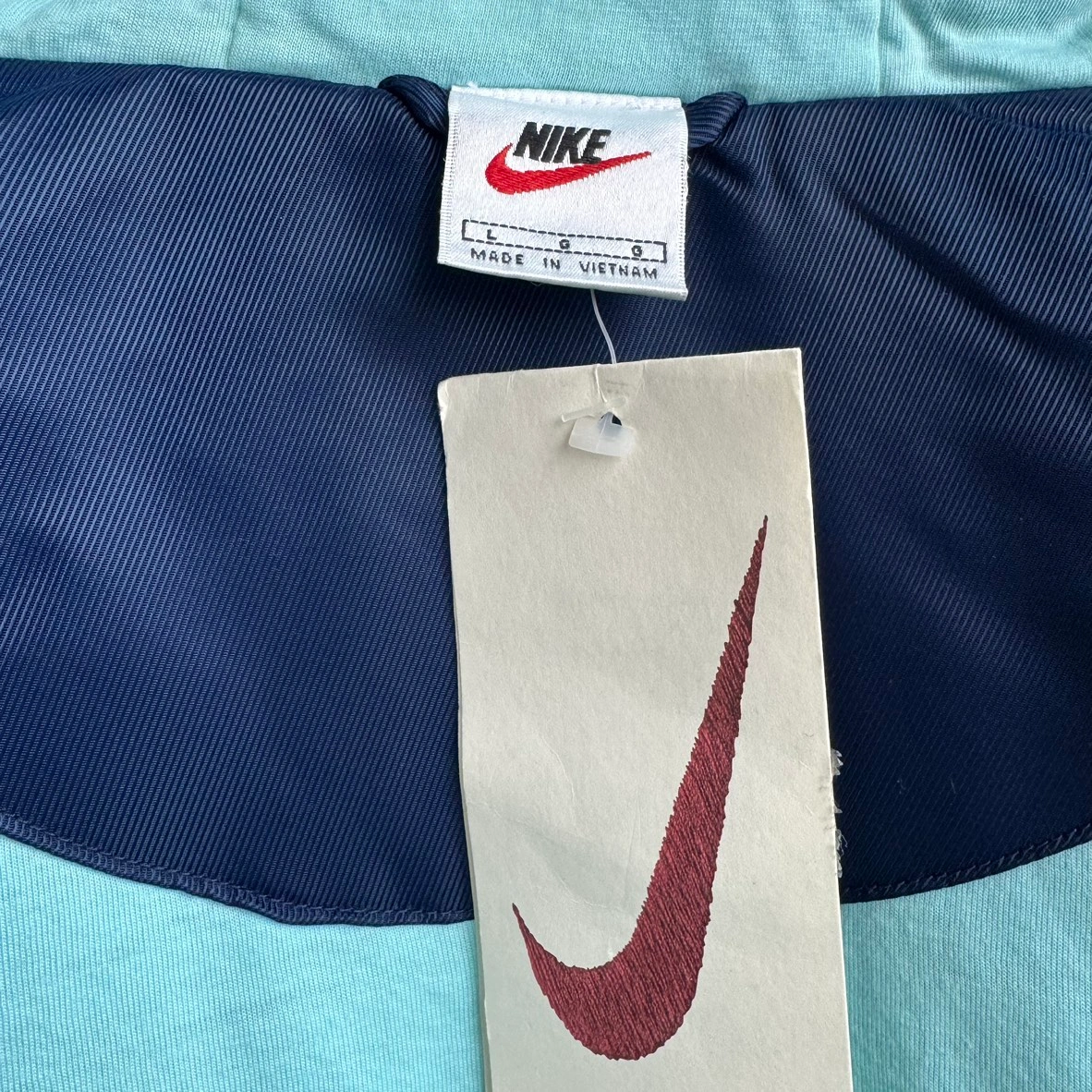 新品 90年代 NIKE ナイロンジャケット ネイビーブルー Y2Kの写真6枚目