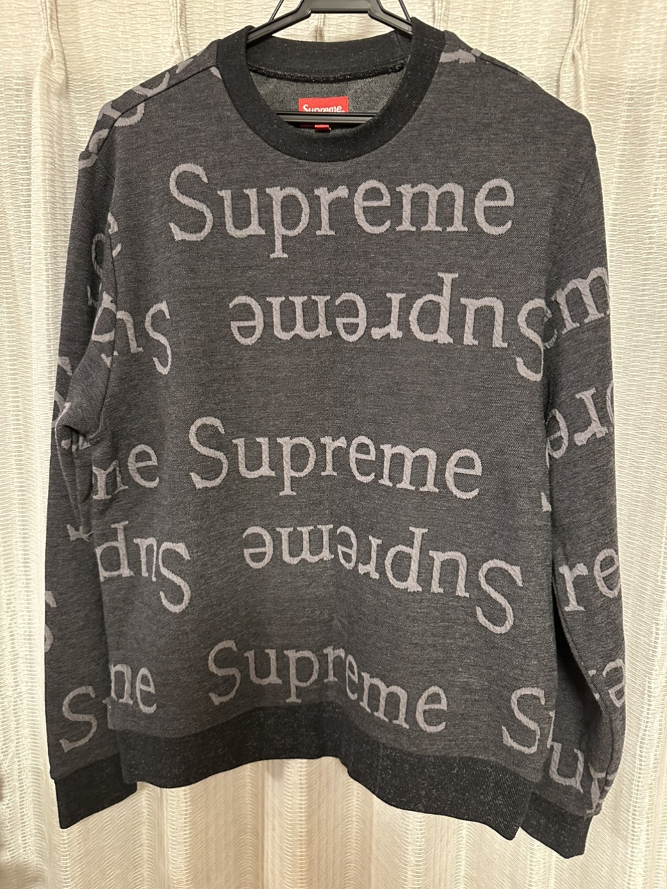 SUPREME / シュプリーム 18SS Jacquard Logo Crewneckの写真5枚目