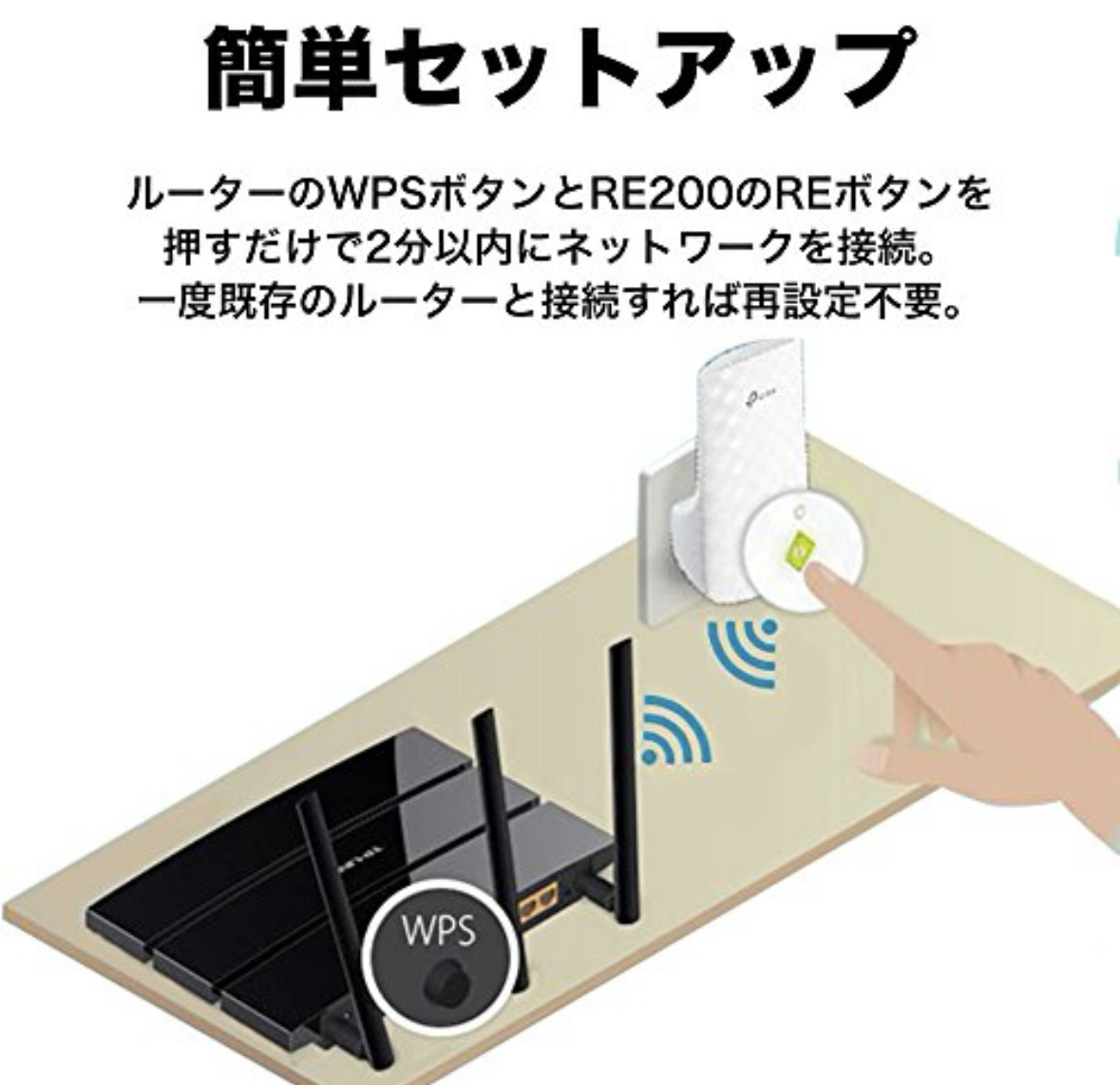 TP-Link WIFI 無線LAN 中継器 11ac/n/a/g/b 433+300Mbps 11ac対応の写真5枚目