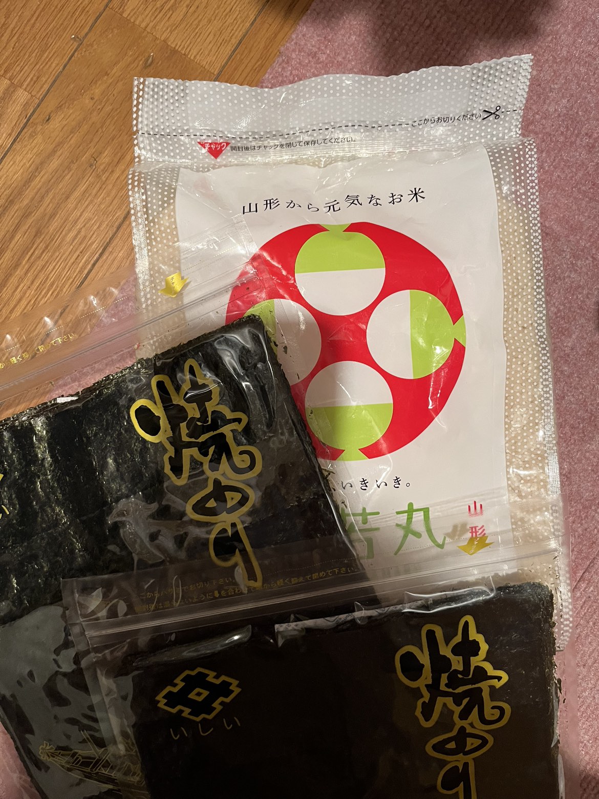 新品　お米　雪若丸　海苔2袋　おにぎりに