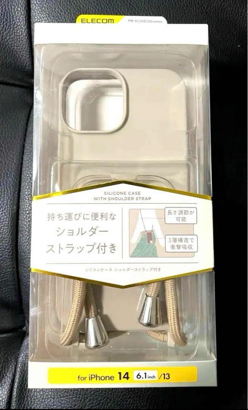 新品 iPhone 14 用ケース ショルダーストラップ付