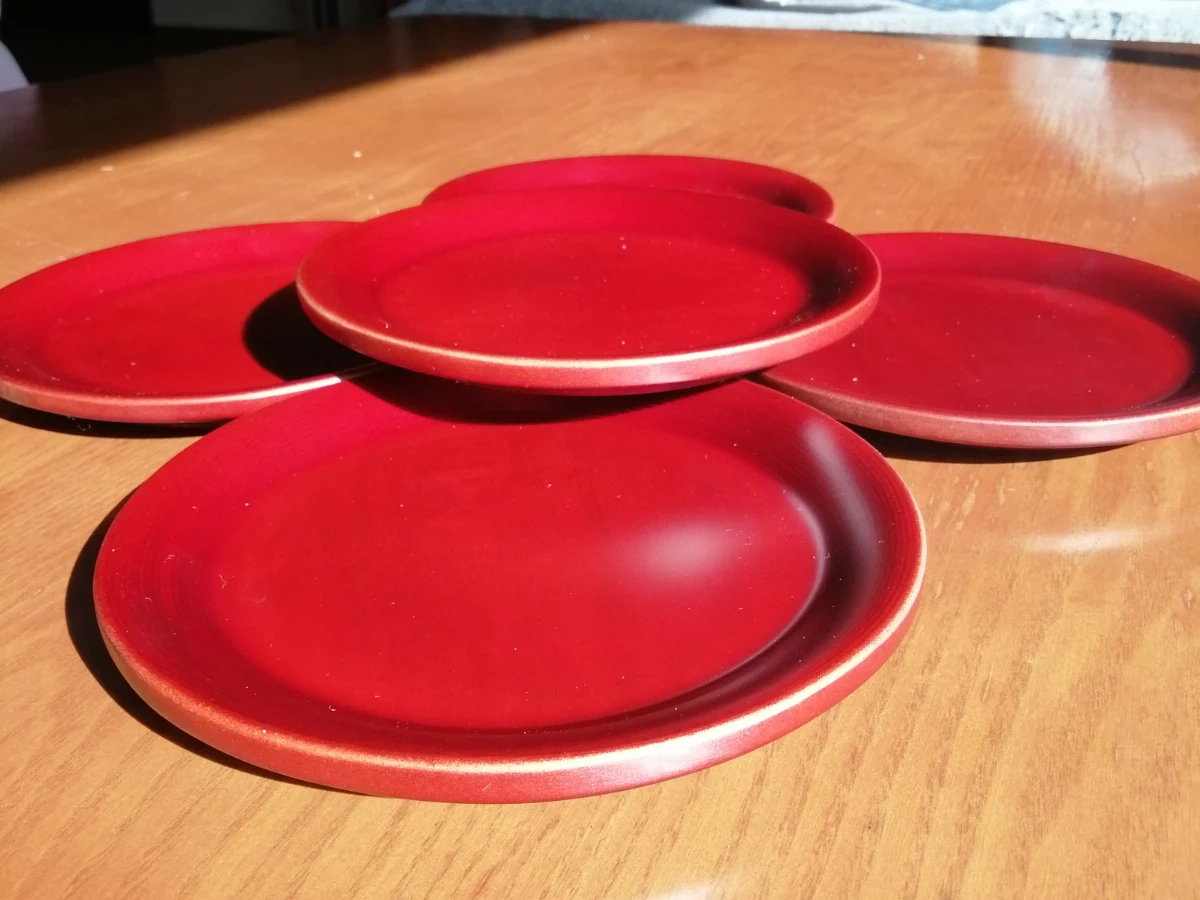 あかねのうつわ銘々皿5枚組漆器〔新品未使用〕の写真2枚目