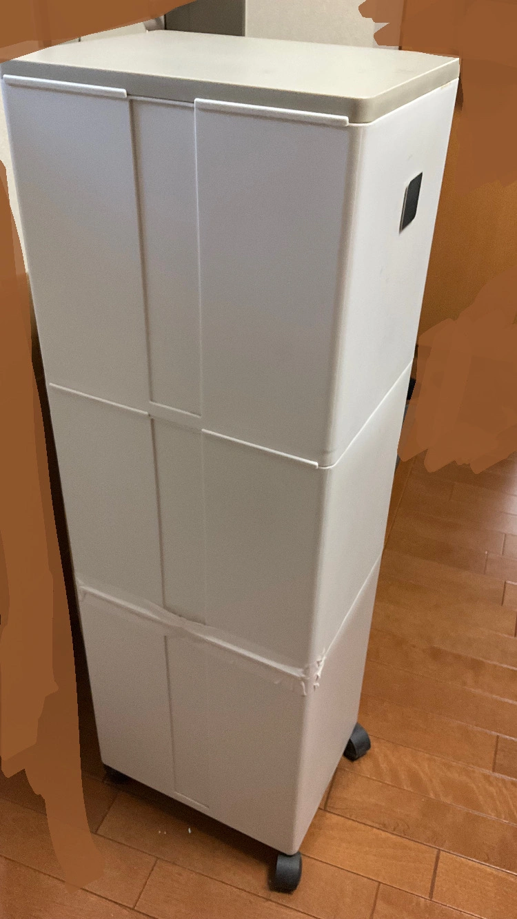 ゴミ箱 43L 資源ゴミ 分別ワゴン ワイド 3段の写真6枚目