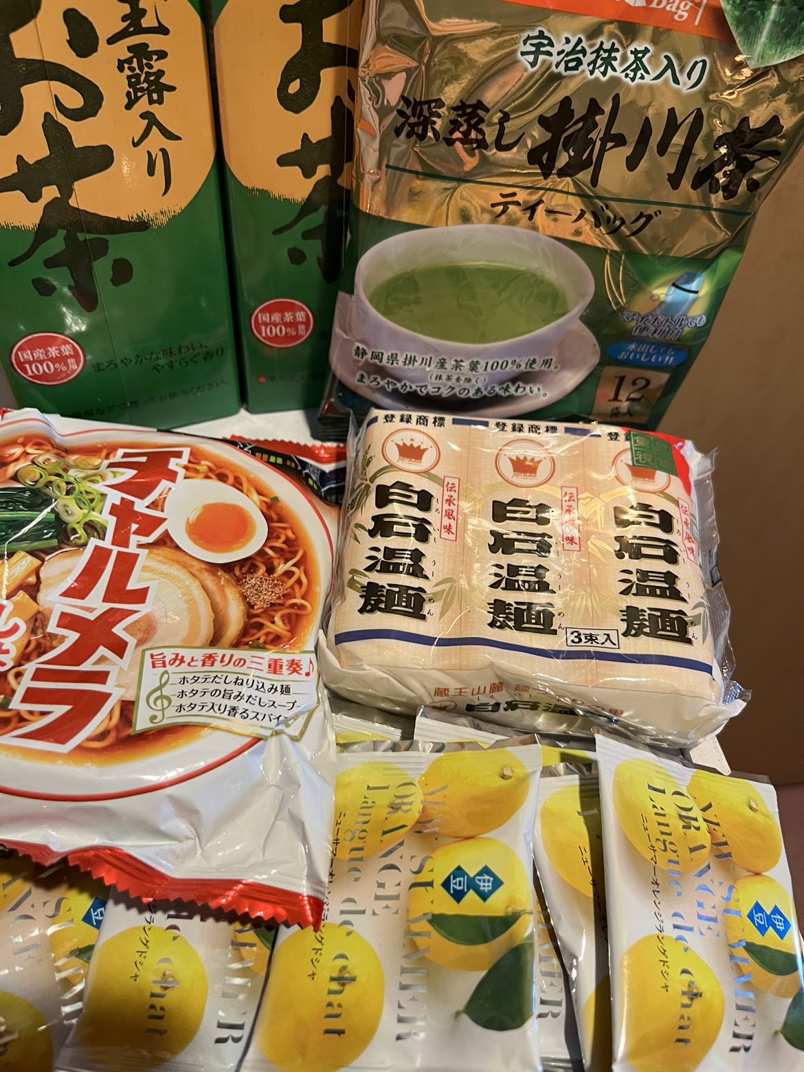 新品　未開封　お菓子　乾麺　お茶　ラーメン　食材　まとめ売りの写真3枚目