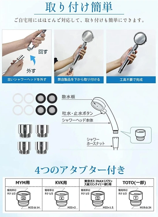 【新品未使用】シャワーヘッド 箱つぶれありの写真3枚目