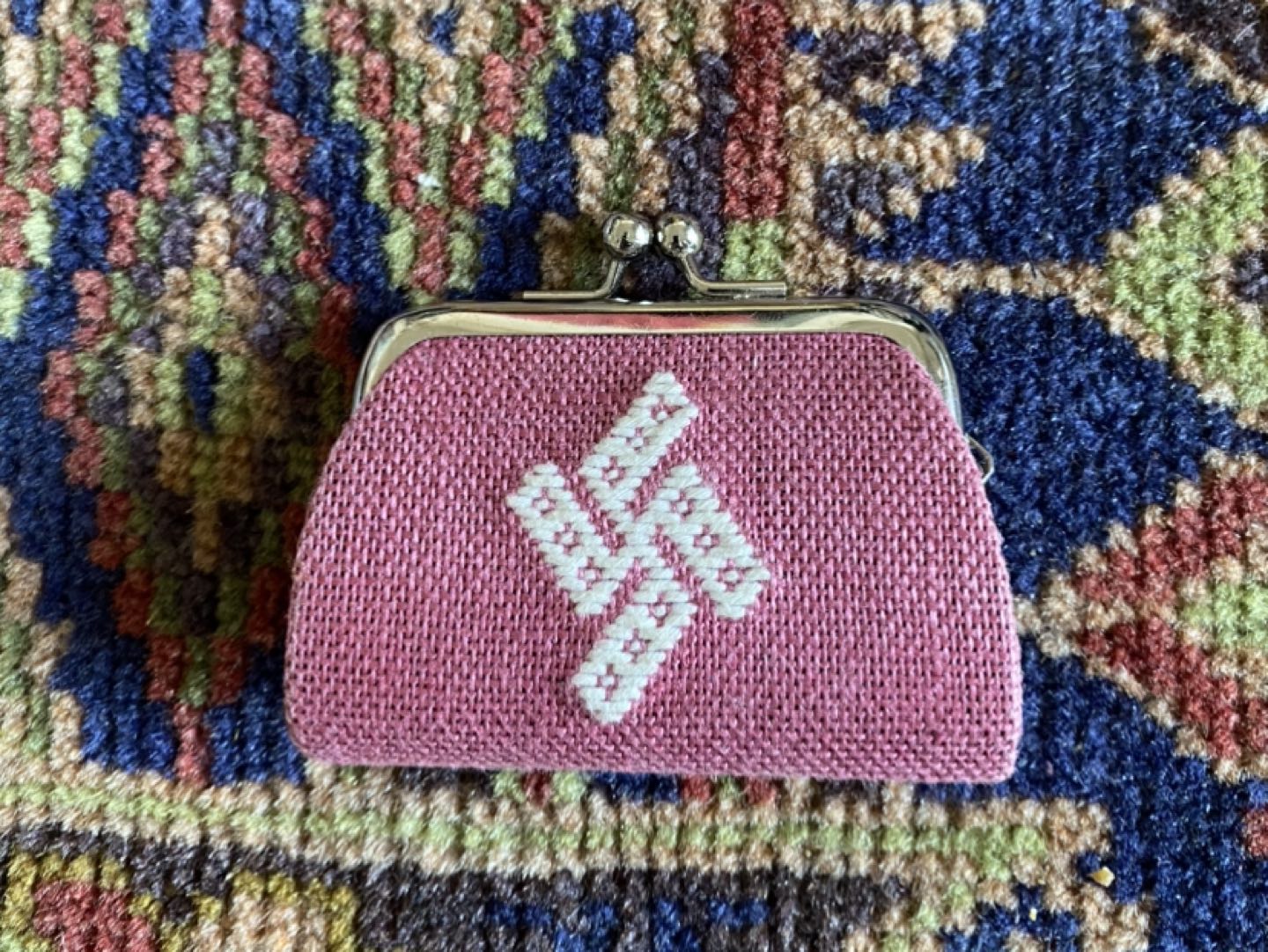 がま口 ポーチ 伝統工芸品 こぎん刺し