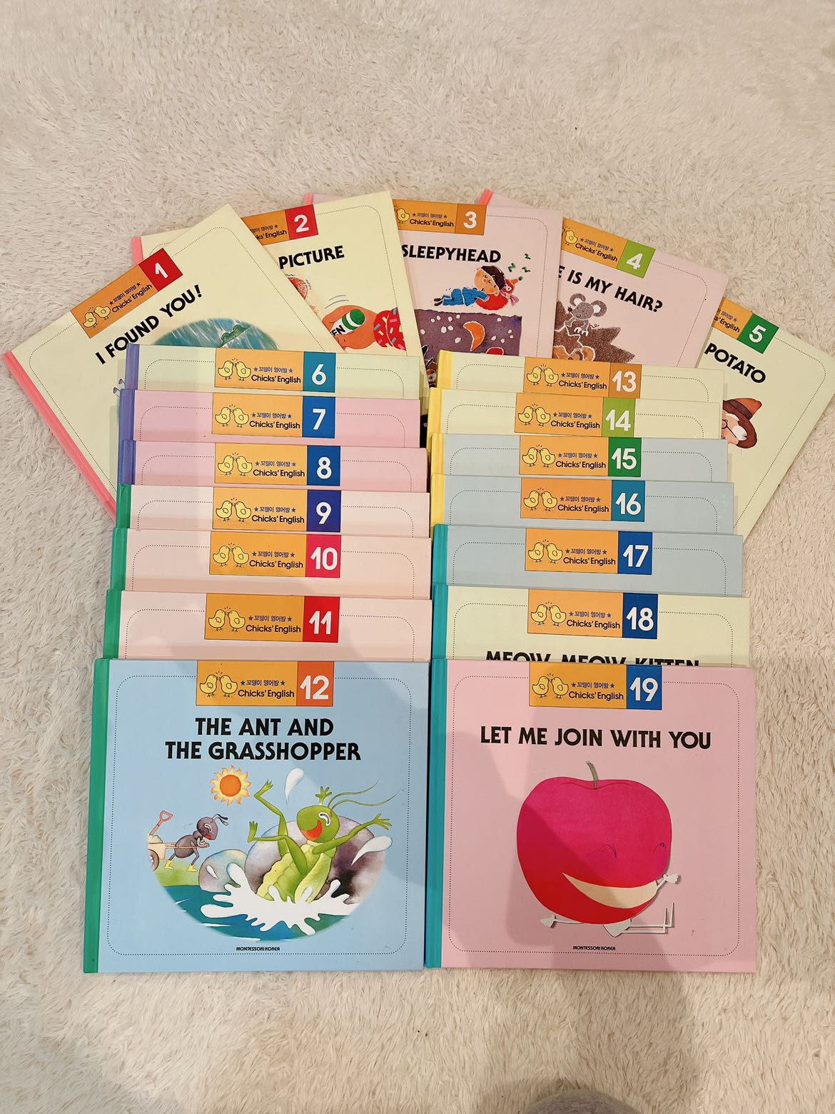 英語　韓国語　19冊　English phonics books 19books